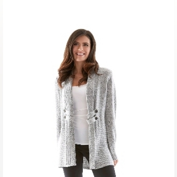 Women's AB Studio Shawl Collar Sweater Cardigan - Picture 4 of 4